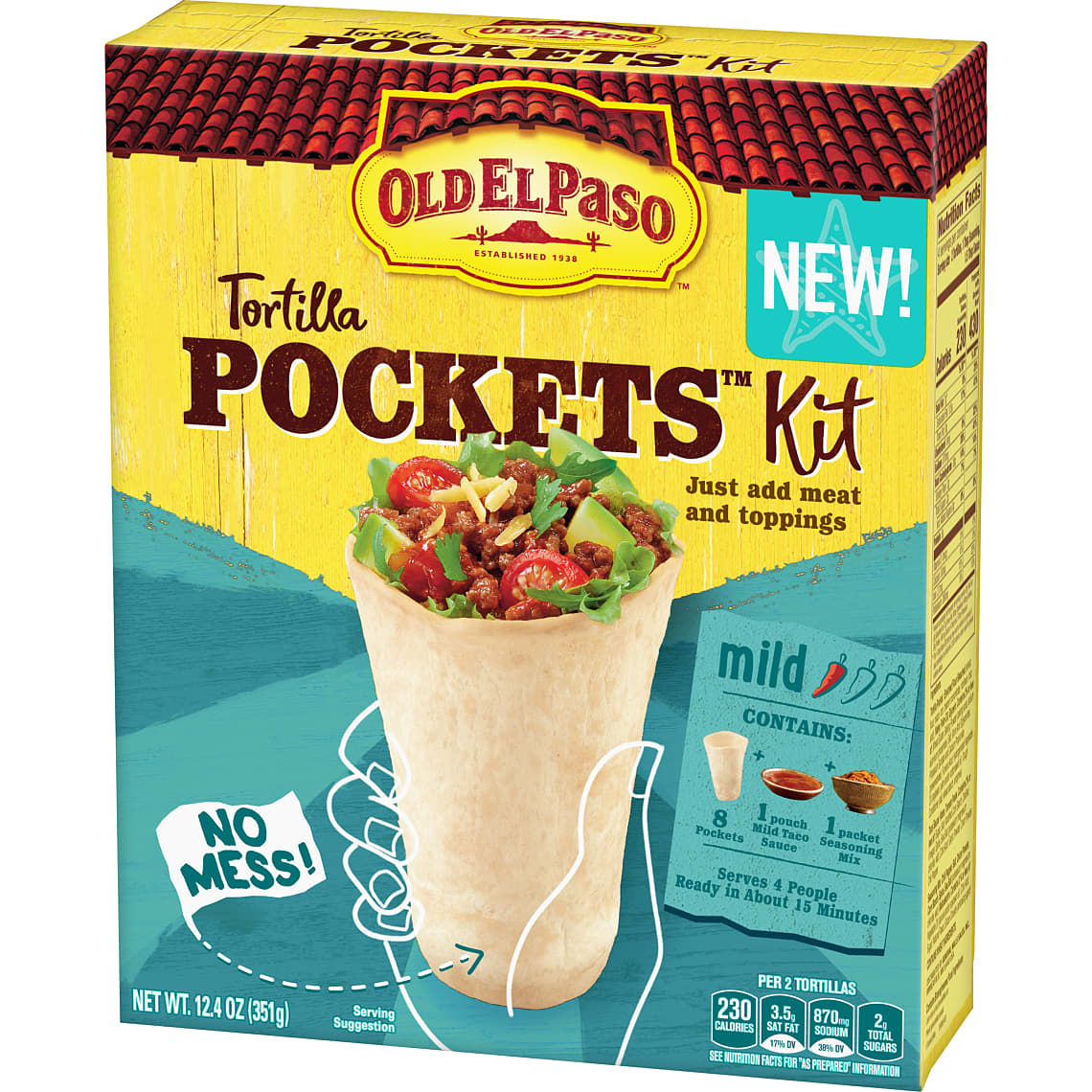 Old El Paso Tortilla Pockets Kit 